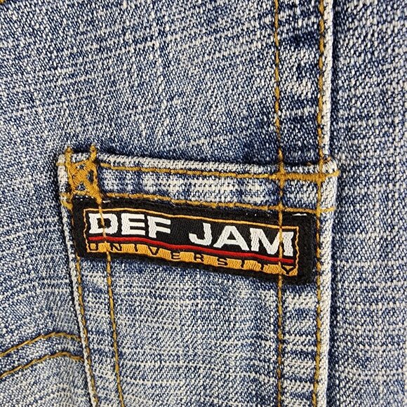 Vintage DEF JAM Univ Jeans Mens 38x34 Blue Denim Baggy Loose Hip Hop Skate Y2K - Picture 10 of 10